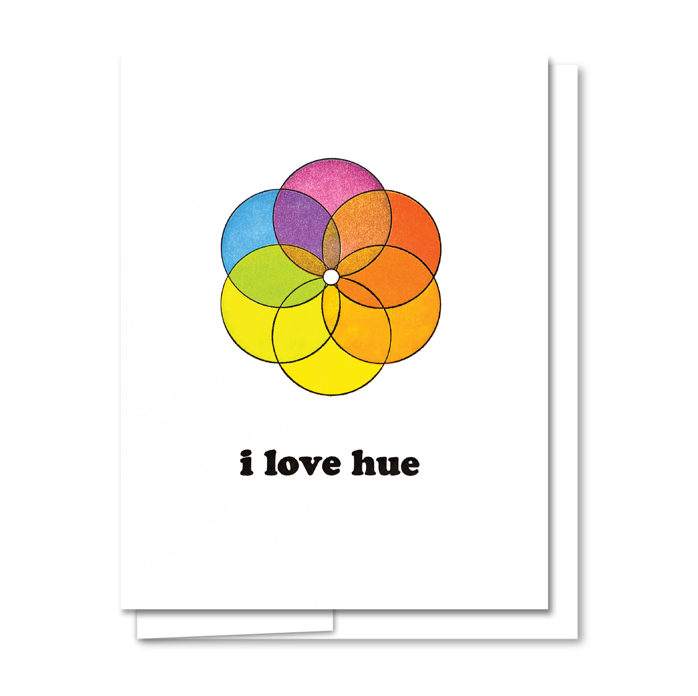 Quick Brown Fox Letterpress I Love Hue Card