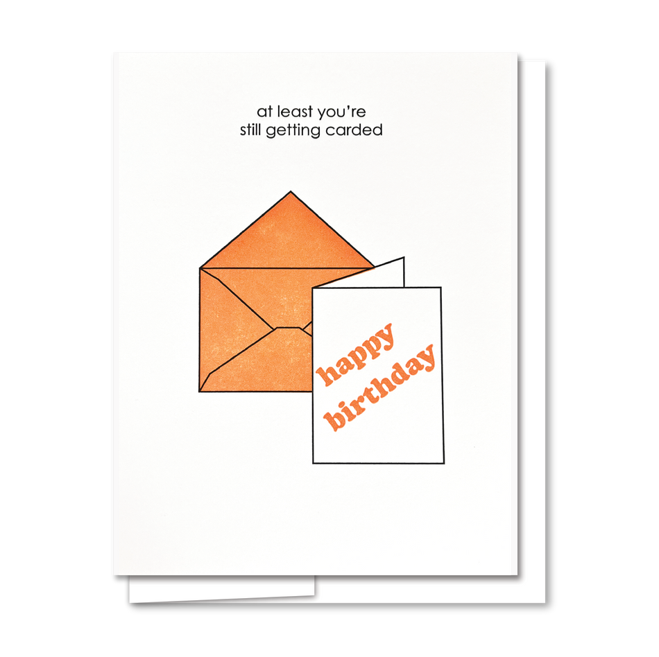 Quick Brown Fox Letterpress Carded Birthday Card