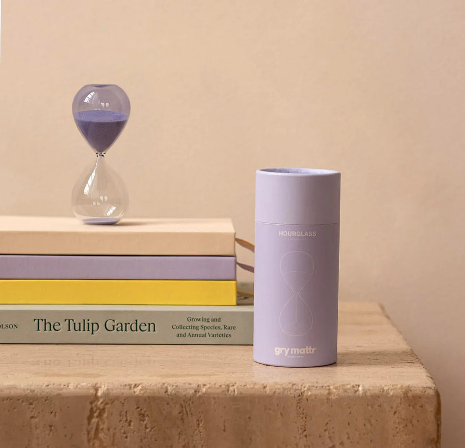 gry mattr Desktop Mini Hourglass - Violet (5 minutes)