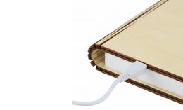 Gingko Mini Smart Book Light Natural Wood - Maple