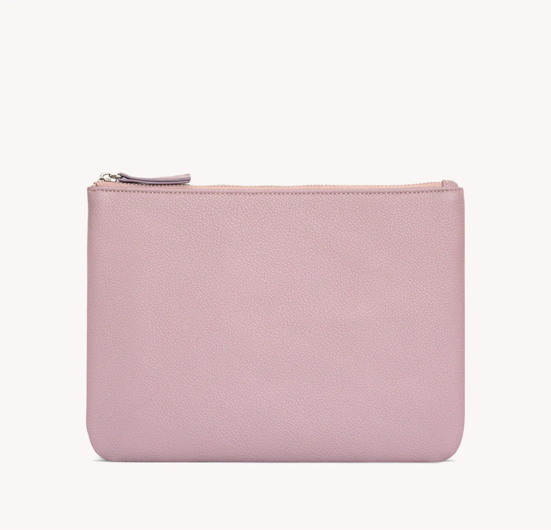 gry mattr Vegan Leather Zipper Pouch Large - Mauve