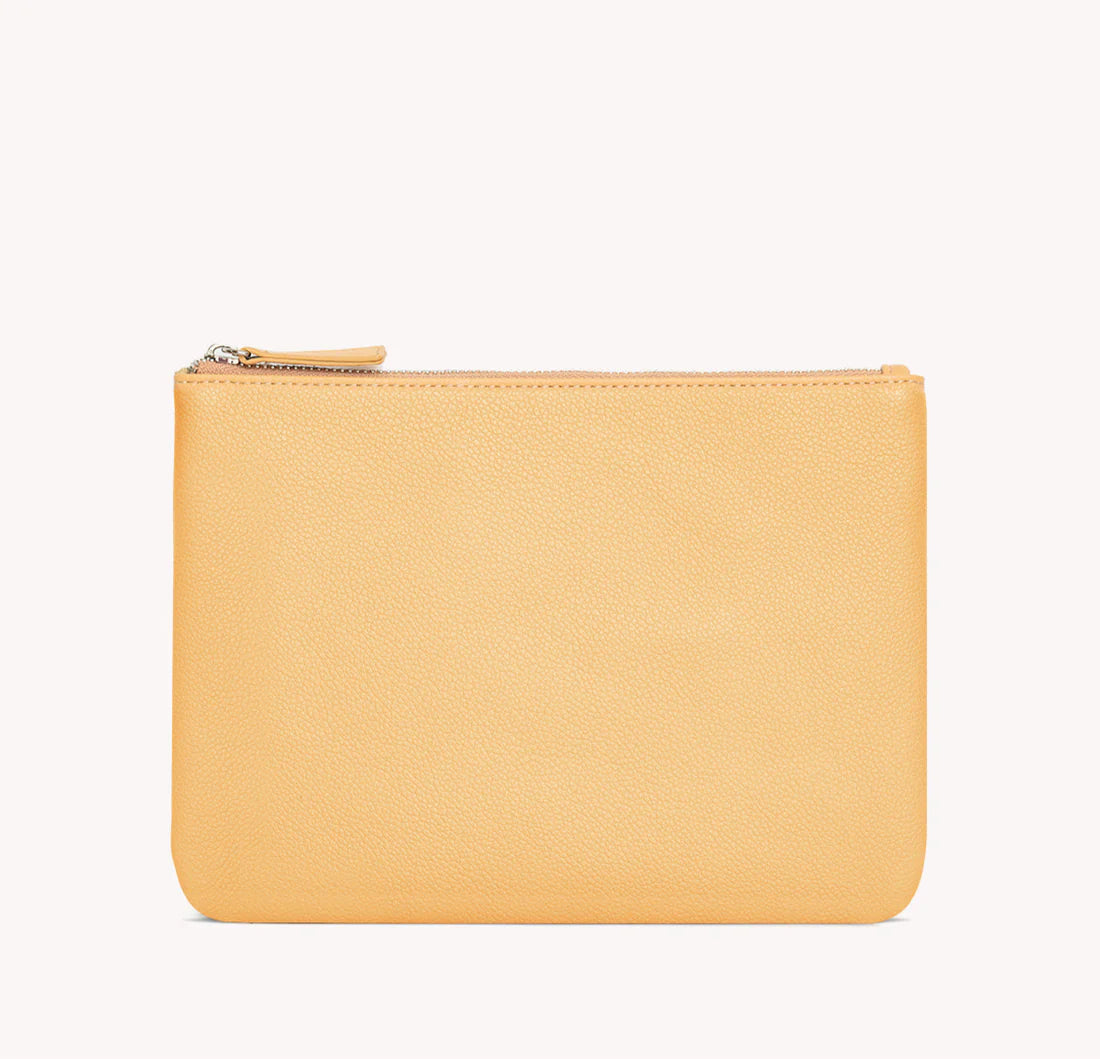 gry mattr Vegan Leather Zipper Pouch Large - Butternut