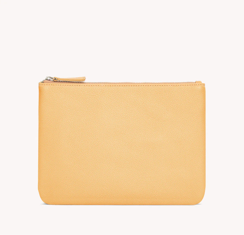 gry mattr Vegan Leather Zipper Pouch Large - Butternut