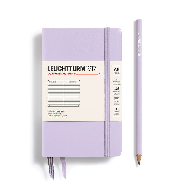 LEUCHTTURM1917 Notebook Hardcover Pocket (A6), 187 pages, Ruled - Lilac