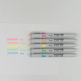 Pilot KIRE-NA Hightlighter Set (5 Traditional Colors)