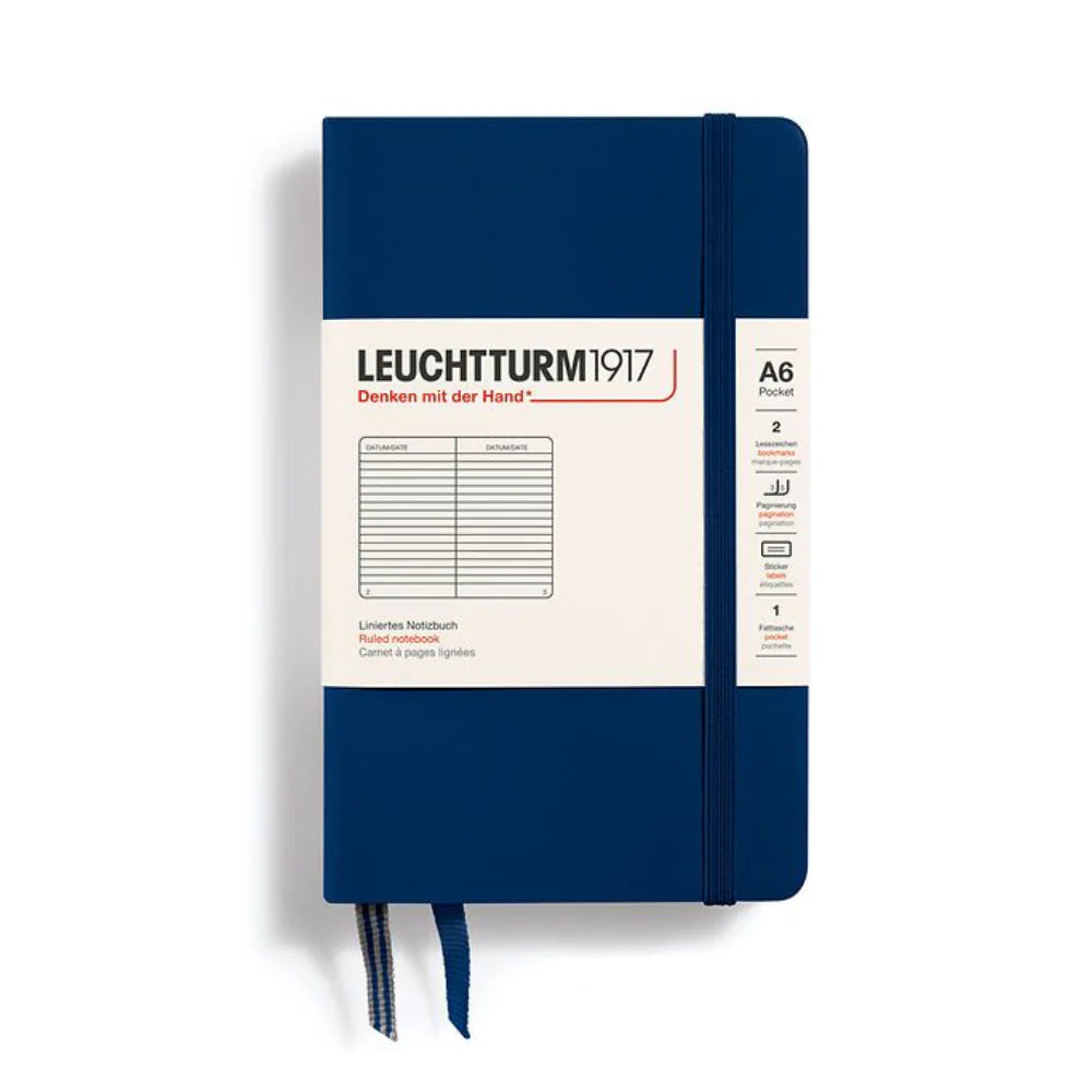 LEUCHTTURM1917 Notebook HC Pocket (A6), 187 pages, Ruled - Indigo