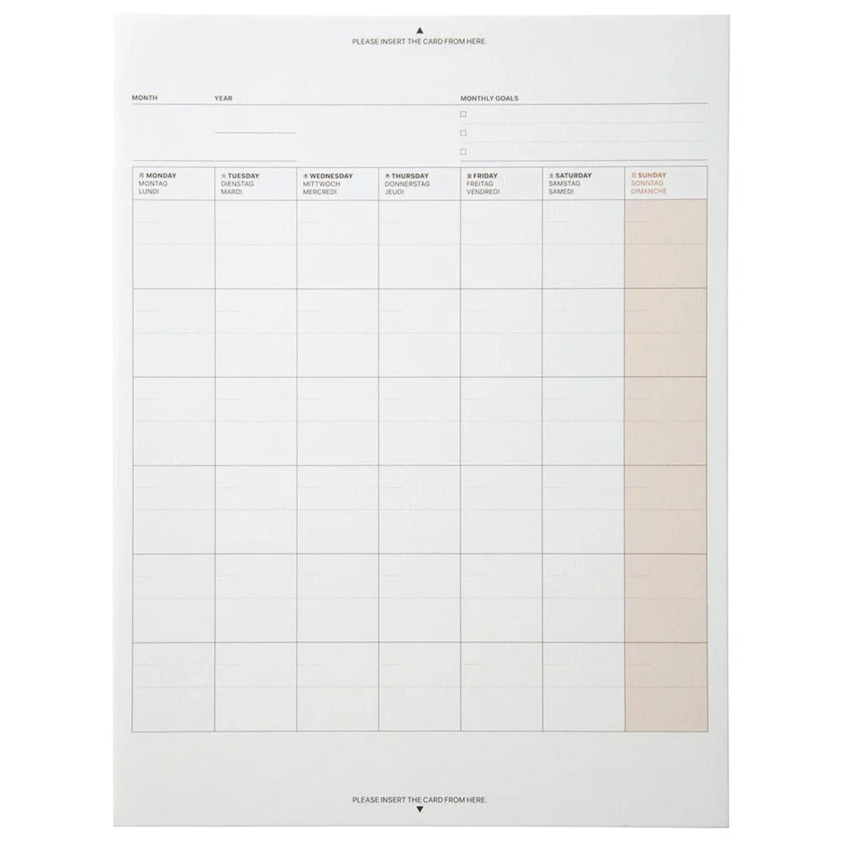 Laconic Field Pad - A5 Block Monthly