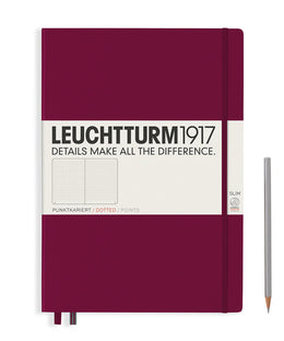 LEUCHTTURM1917 Master Slim (A4+) Hardcover Notebook - Port Red