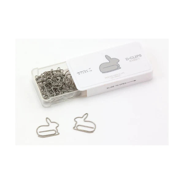 Midori D-clips Paper Clips - Rabbit