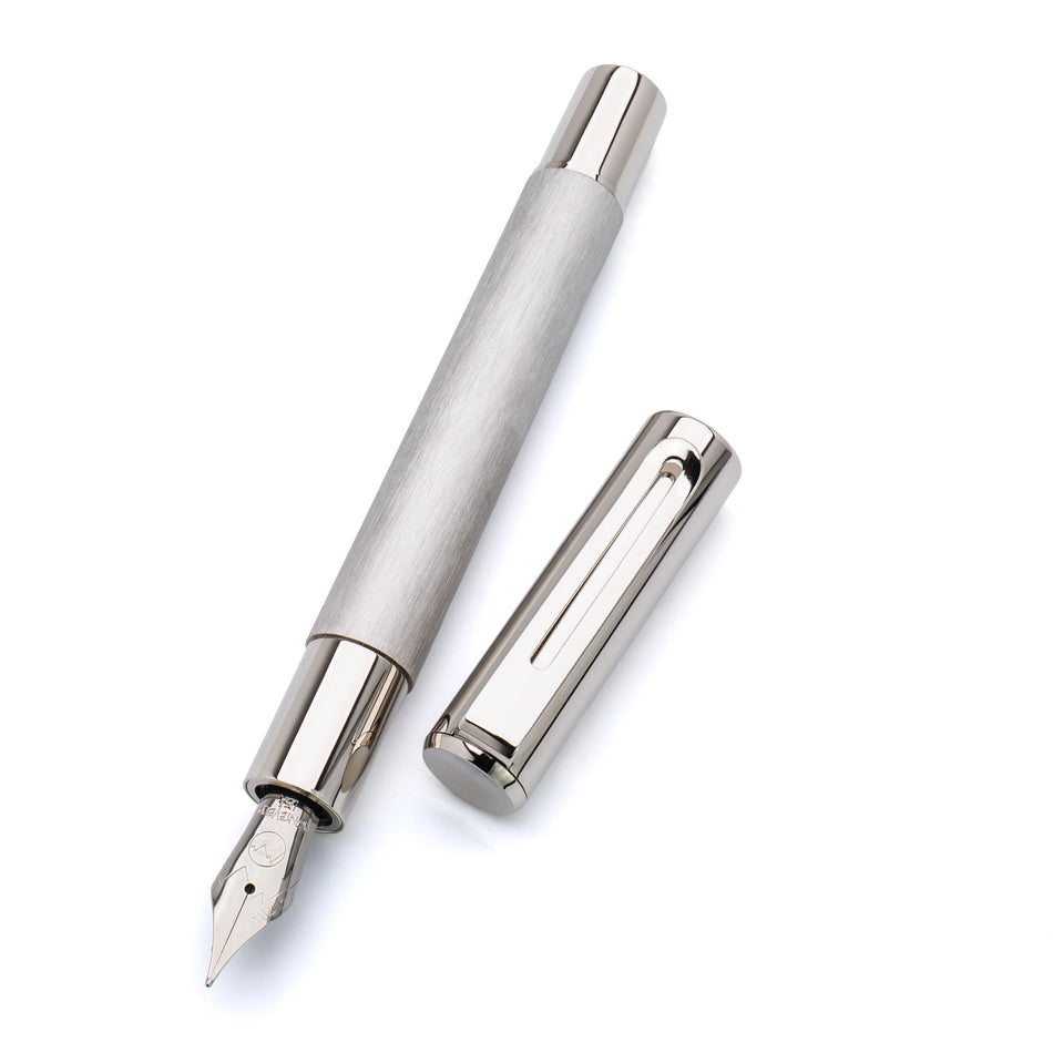 Monteverde Ritma Fountain Pen Brushed Stainless Steel - Omniflex