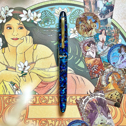 Esterbrook Estie Nouveau Blue Fountain Pen with Gold Trim