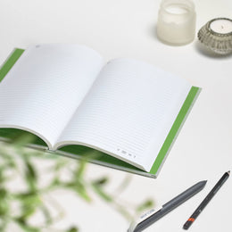 VENT for change A5 Ocean Waste Lined Notebook - Green Algae