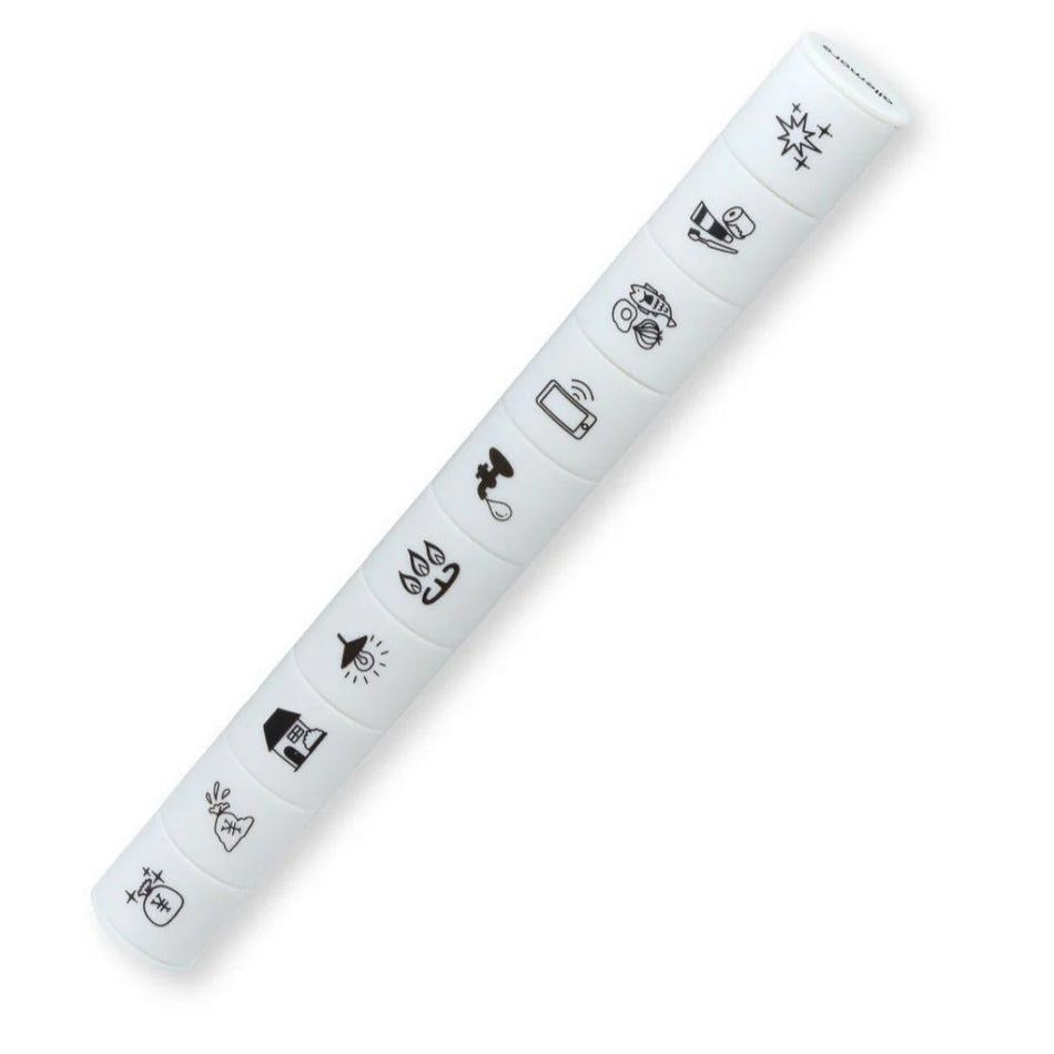 Shachihata Allemore Nototo 10 Mini Stamp Set - Spending Log
