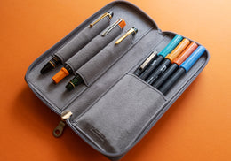 PLOTTER Long Zipper Pen Case Navy
