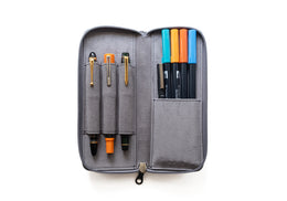 PLOTTER Long Zipper Pen Case Navy