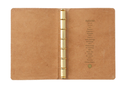 PLOTTER Pueblo 6-Ring Leather Binder - Mini Size *SILVER RINGS