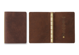 PLOTTER Pueblo 6-Ring Leather Binder - Mini Size *SILVER RINGS
