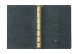 PLOTTER Pueblo 6-Ring Leather Binder - Mini Size *SILVER RINGS