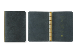 PLOTTER Pueblo 6-Ring Leather Binder - Mini Size *SILVER RINGS