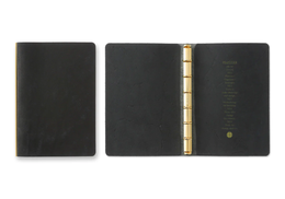 PLOTTER Pueblo 6-Ring Leather Binder - Mini Size *SILVER RINGS