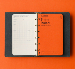 PLOTTER Pueblo 6-Ring Leather Binder - Mini Size *SILVER RINGS