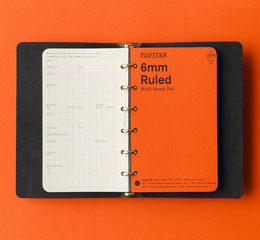 PLOTTER Pueblo 6-Ring Leather Binder - Mini Size *SILVER RINGS