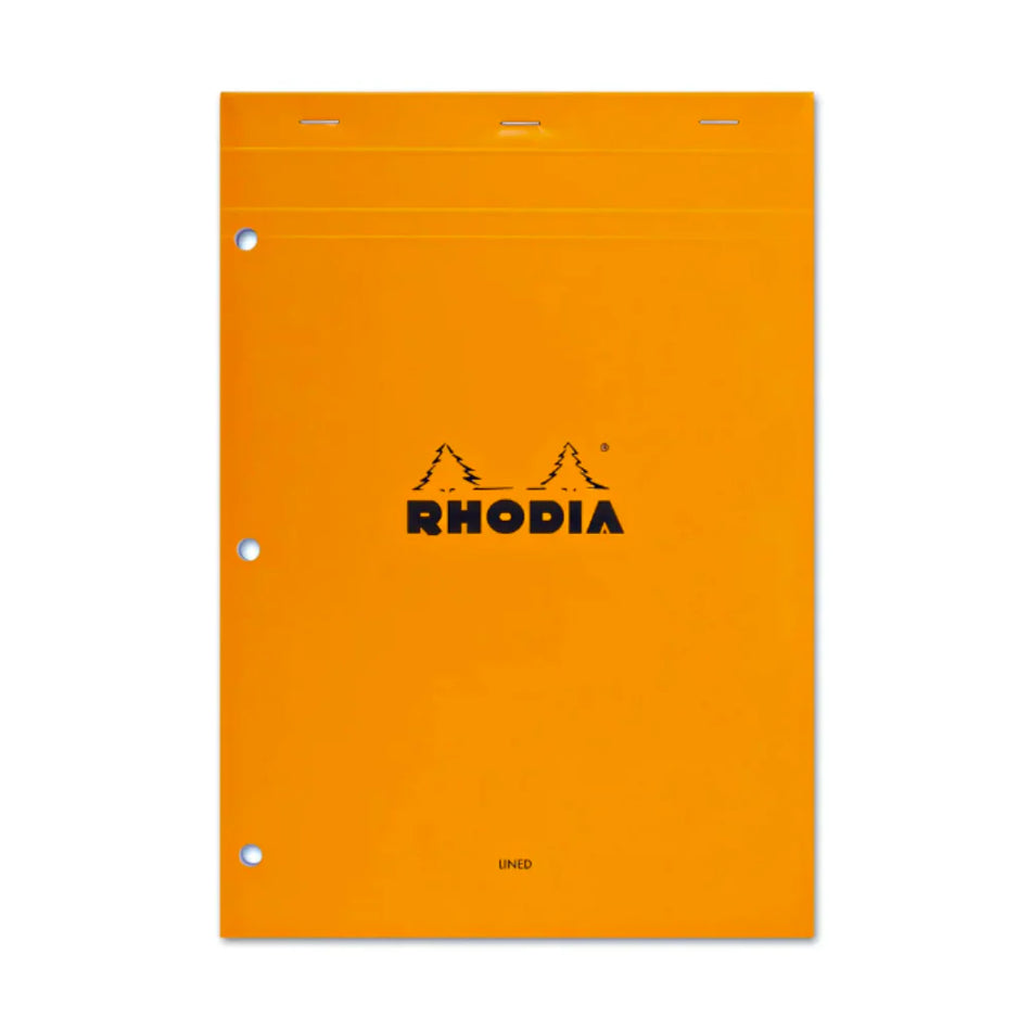 RHODIA Pad Lined w/holes 8.5x11 Orange