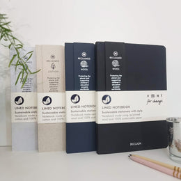 VENT for change Reclaimed Wool A5 Lined Notebook - Black