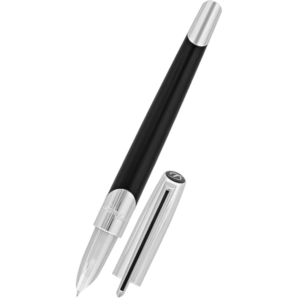 S.T. Dupont Defi Millennium Fountain Pen - Black/Silver