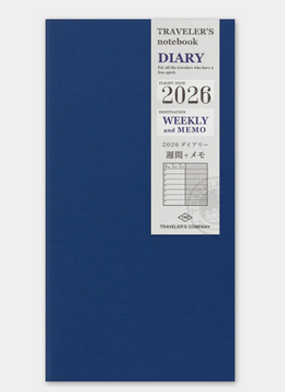 TRAVELER'S Notebook Regular Size Refill - 2026 Weekly + Memo (July to December)