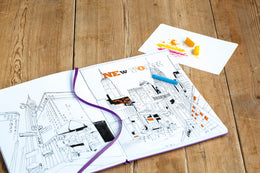 LEUCHTTURM1917 Sketchbook Square (225 x 225 mm), Hardcover, 112 pages (150gsm), plain, Black