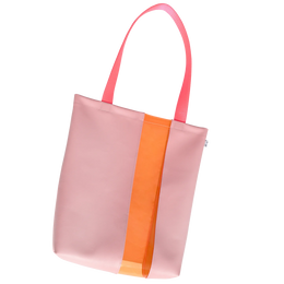 Kate Corn Pink & Orange Strip Tote Bag