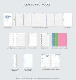 Filofax Finsbury Pocket Leather Organizer - Raspberry