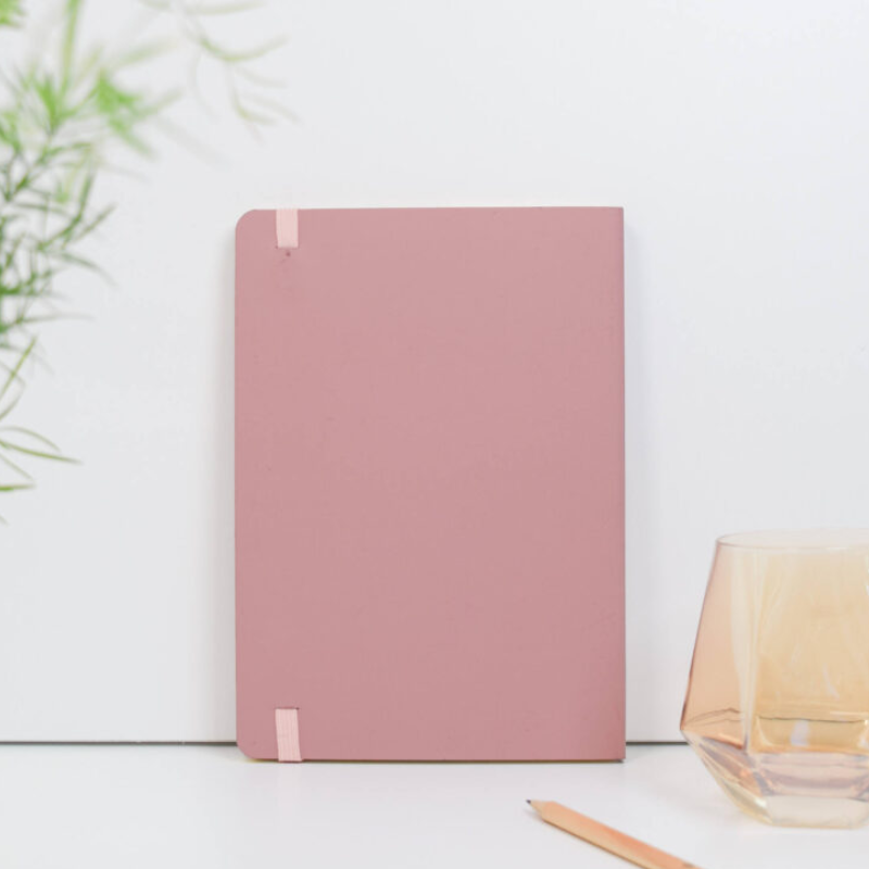 VENT for change A5 Notebook Recycled Leather - EDIT Powder Pink