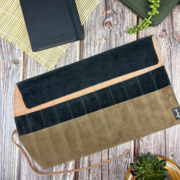 Girologio 10 Pen Roll - Rustic Saddle