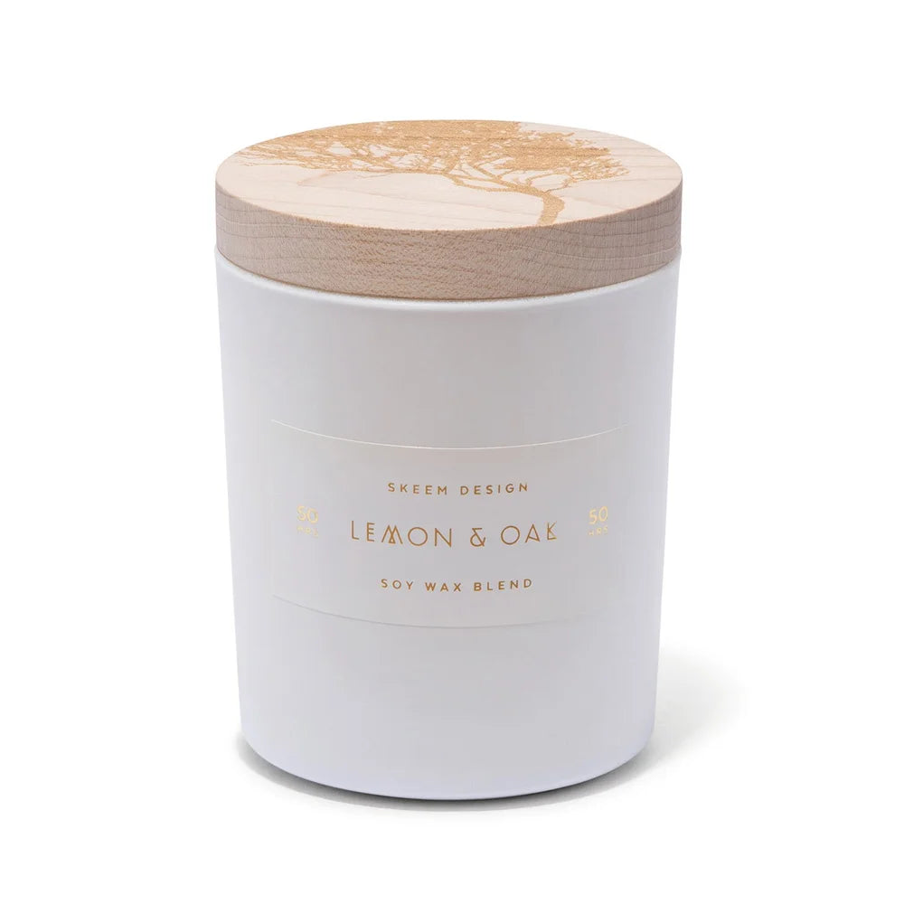 Skeem Print Block Candle - Lemon & Oak