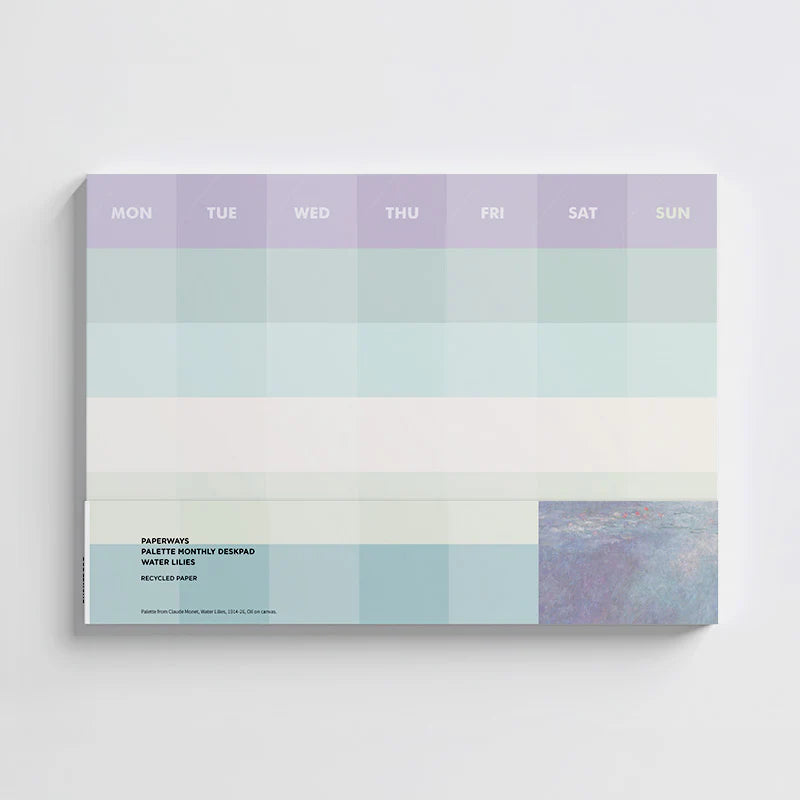 Paperways - Palette Monthly Deskpad - Water Lilies (Monet