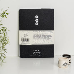 VENT for change Reclaimed Wool A5 Lined Notebook - Black