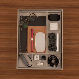Organizing Bento Box made from Recycled Paper A4: Light Gray