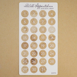 Date Dots Sticker Sheet (24-017): Green
