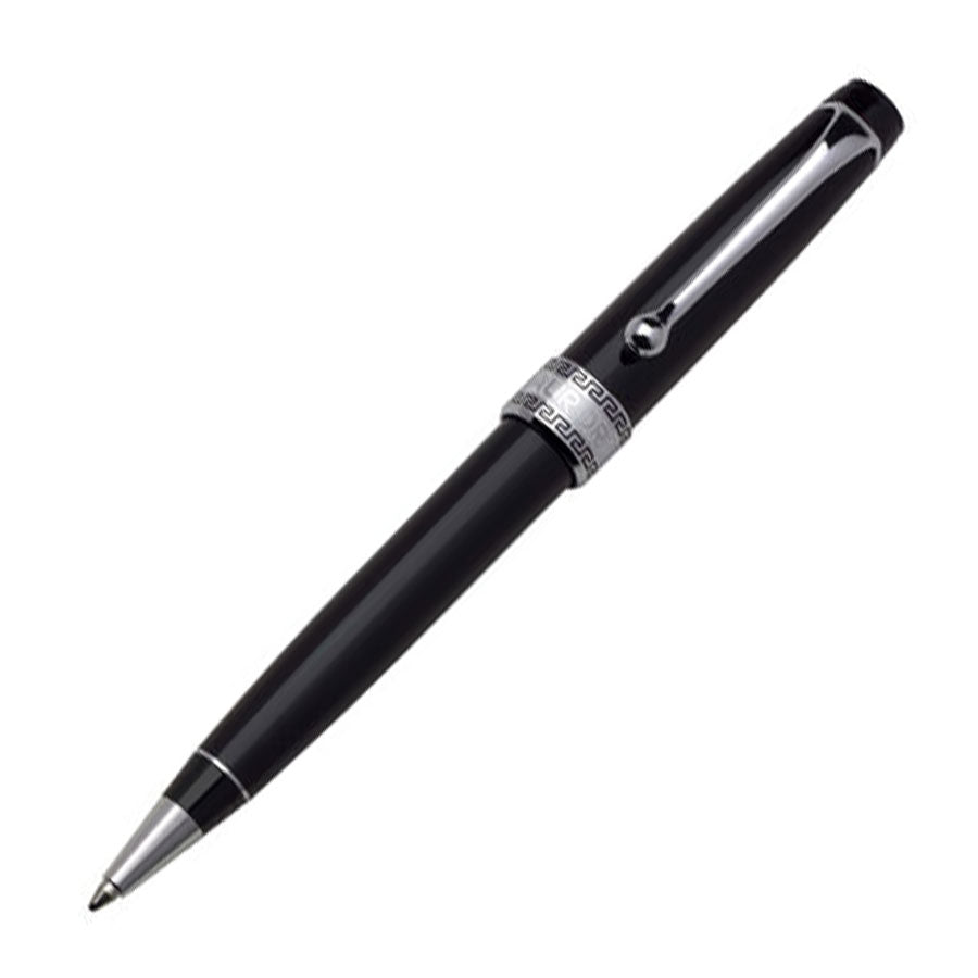 Aurora Optima Resin Ballpoint - Black with Chrome Trim