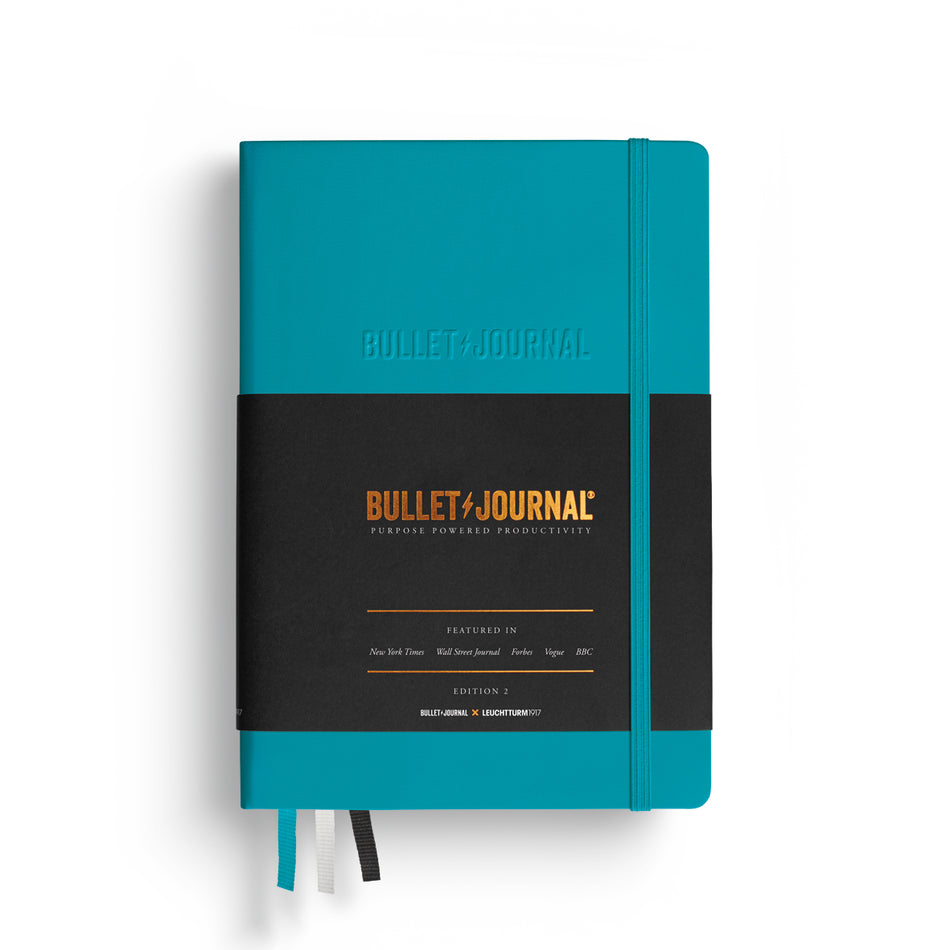 LEUCHTTURM1917 B Bullet Journal Edition 2 Medium (A5) 120g/m² paper, 206 Pages, Dotted - TURQUOISE25