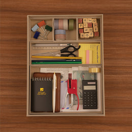 Organizing Bento Box made from Recycled Paper A4: Light Gray
