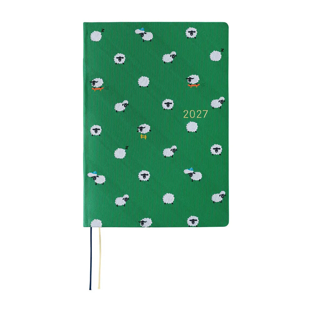 Hobonichi Techo 2027 HON A5 Bow & Tie: Sheep Sheep Sheep
