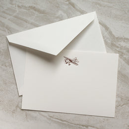 Crane Biplane Card
