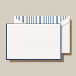 Crane Navy Bordered Pearl White Card