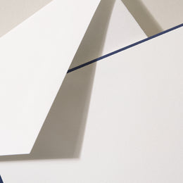 Crane Navy Bordered Pearl White Card