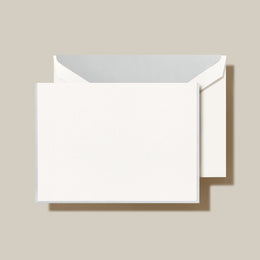 Crane Silver Bordered Folded Note