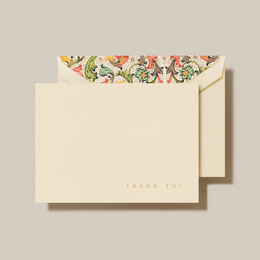 Crane Red Florentine Thank You Note