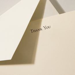Crane Black Engraved Thank You Cards